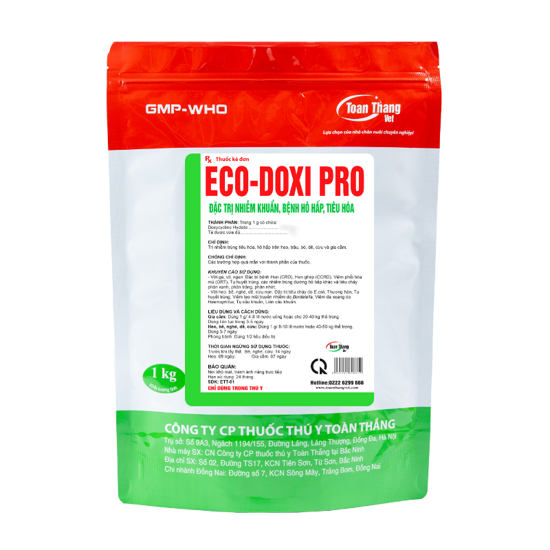 ECO - DOXI PRO - Đặc trị nhiễm khuẩn, bệnh hô hấp, tiêu hóa