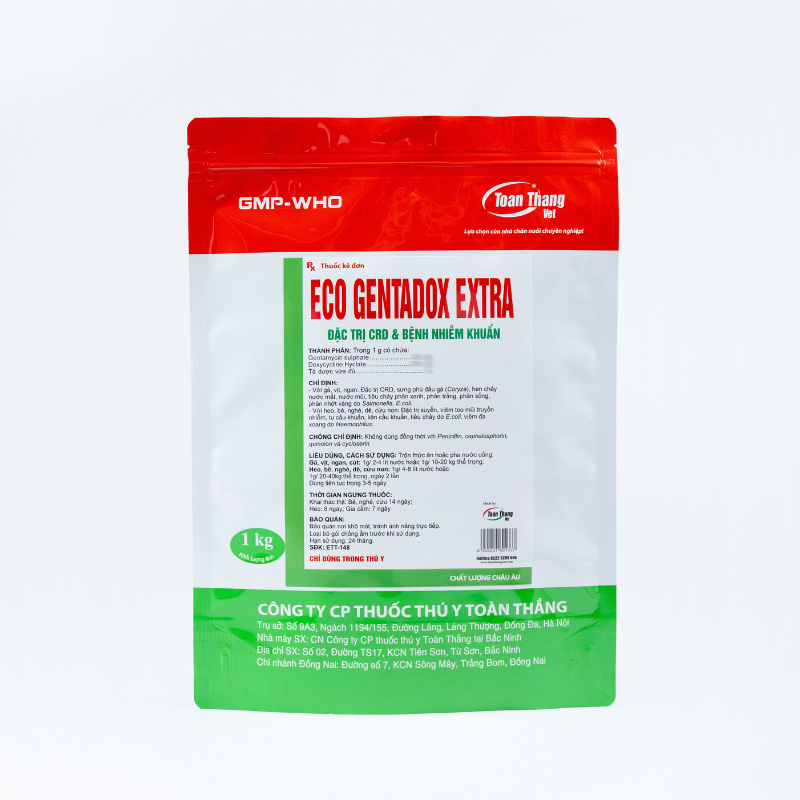 ECO GENTADOX EXTRA - ĐẶC TRỊ CRD VÀ BỆNH NHIỄM KHUẨN.