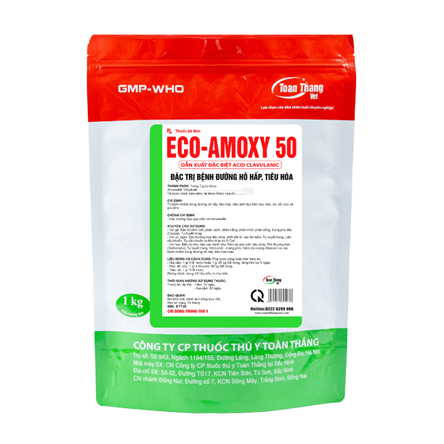 Eco Amoxy 50 - Đặc trị bệnh đường hô hấp, tiêu hóa