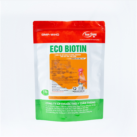 ECO - BIOTIN  (dạng cốm) - Kích thích bung lông, bật cựa, tạo mã vàng chân, vàng da, chống cắn mổ