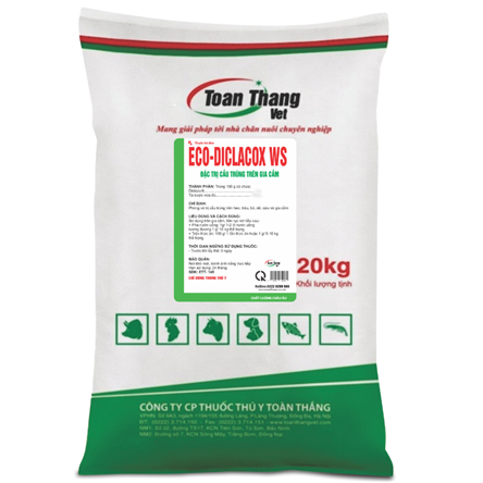 ECO - DICLACOX WS PREMIX - Đặc trị cầu trùng trên gia súc, gia cầm.