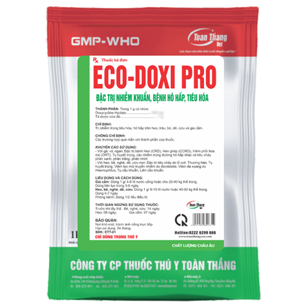 ECO - DOXI PRO - Đặc trị nhiễm khuẩn, bệnh hô hấp, tiêu hóa