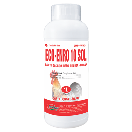 ECO ENRO 10 SOL - ĐẶC TRỊ CÁC BỆNH ĐƯỜNG TIÊU HÓA, HÔ HẤP