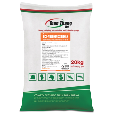 ECO - VALOSIN SOLUBLE PREMIX - Đặt trị ort, hen gà, suyễn heo, viêm phổi, viêm ruột hoại tử