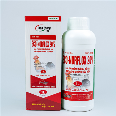 Eco Norflox 20% - Đặc trị viêm đường hô hấp tiêu hóa, niệu dục