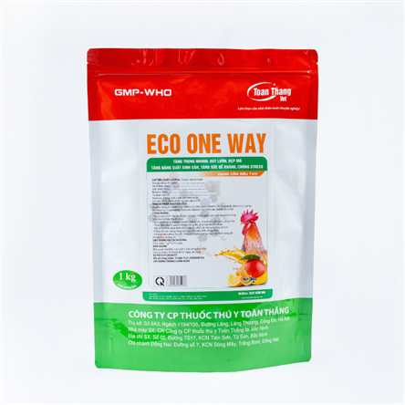 ECO ONE WAY - Tăng trọng nhanh, dày lườn, đẹp mã. Tăng năng suất sinh sản, tăng sức đề kháng, chống stress