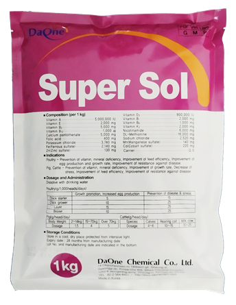 SUPER SOL - Hỗn hợp vitamin + acid amino + electrolytes (khoáng chất).