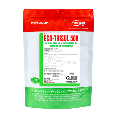 Eco Trisul 500 - Đặc trị đầu đen gia cầm, ký sinh trùng đường máu, sưng phù đầu, máu loãng, mào thâm