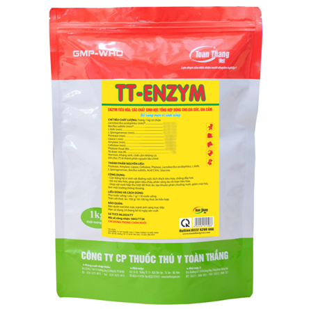 TT Enzym - Chế phẩm sinh học bổ sung men tiêu hóa, enzyme cho gia súc, gia cầm. men vi sinh chống chịu kháng sinh