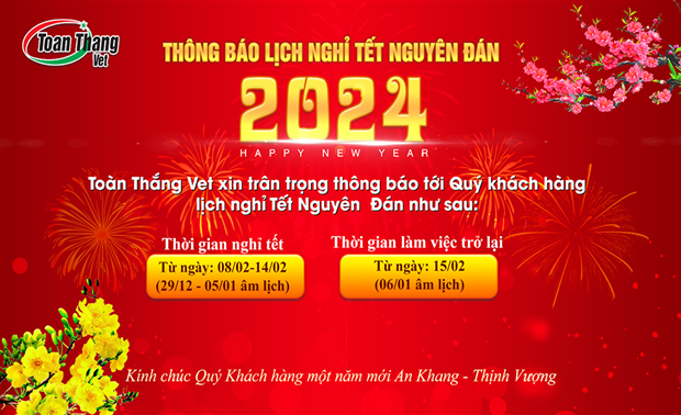 CÔNG TY CP THUỐC THÚ Y TOÀN THẮNG xin gửi đến Qúy Khách hàng, Đối tác thông báo